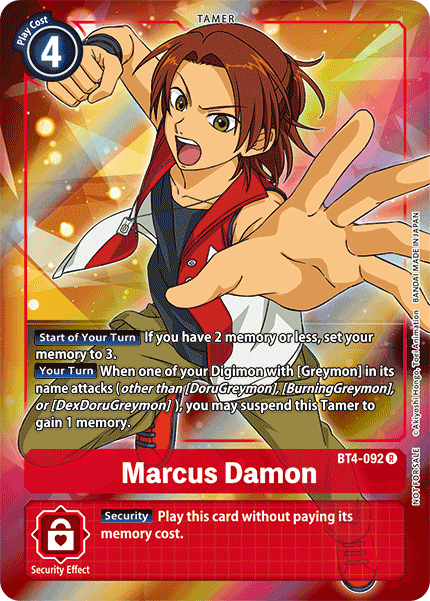 Marcus Damon [BT4-092] (Buy-A-Box Promo) [Great Legend Promos] (ONLINE ORDER ONLY)