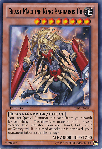 Beast Machine King Barbaros Ur [BP02-EN084] Rare (ONLINE ORDER ONLY)