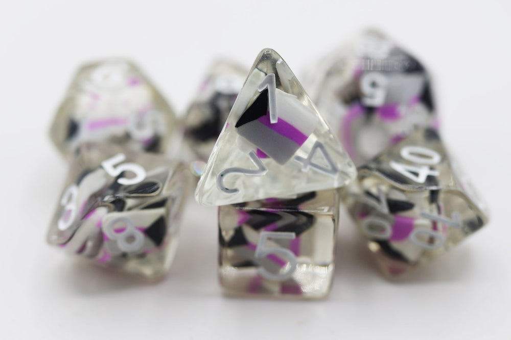 Foam Brain Games Pride Flag RPG Dice Set