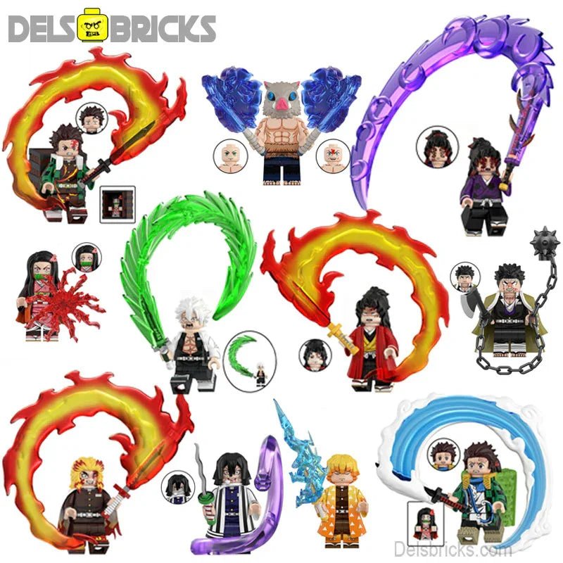 Demon Slayer Set of 11 Anime Lego Minifigures Custom Toys S4 (ONLINE ORDER ONLY)