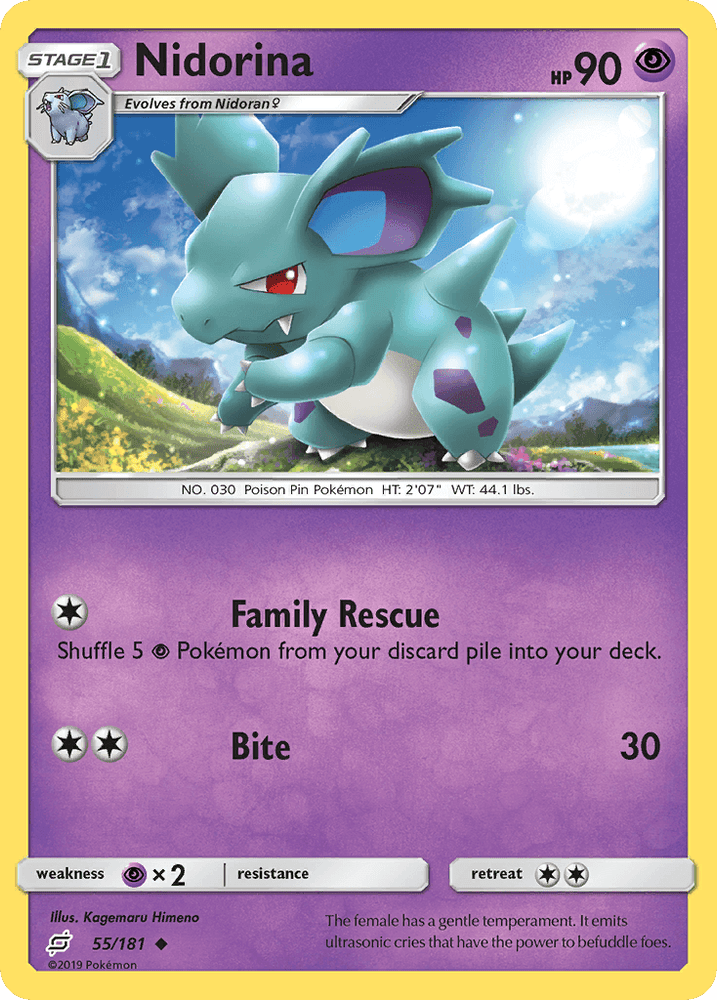 Nidorina (55/181) [Sun & Moon: Team Up] (Online Only)