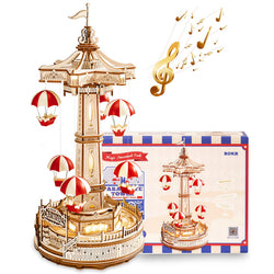 3D Wooden Parachute Tower Music Box Puzzle. (ONLINE ORDER ONLY)