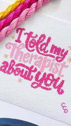 Cotswold Co Designs - Mental Health Needlepoint Canvas, Modern Cheeky Needlepoint Pillow Canvas, 13 Mesh, 9”x6” design, Snarky Needlepoint Canvas (ONLINE ORDER ONLY)