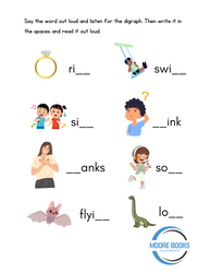 Consonant Digraphs - Printable Worksheets Plus Video (ONLINE ORDER ONLY)