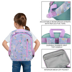 *Collective* Disney Minnie Mouse Lilac Floral 14-inch Youth Backpack & Insulated Lunch Kit Set (ONLINE ORDER ONLY)