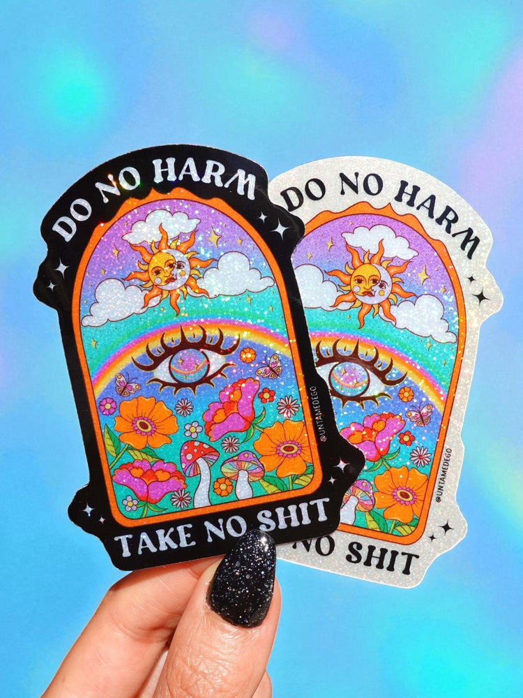 Do No Harm Take No Shit Sticker
