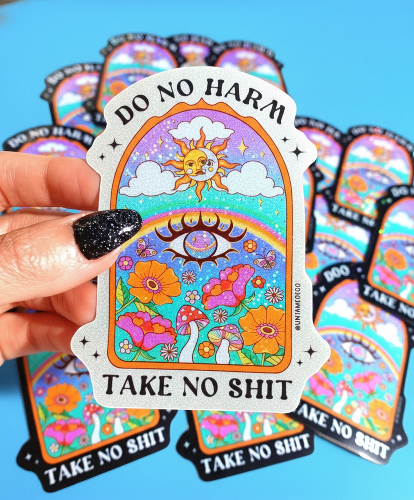 Do No Harm Take No Shit Sticker