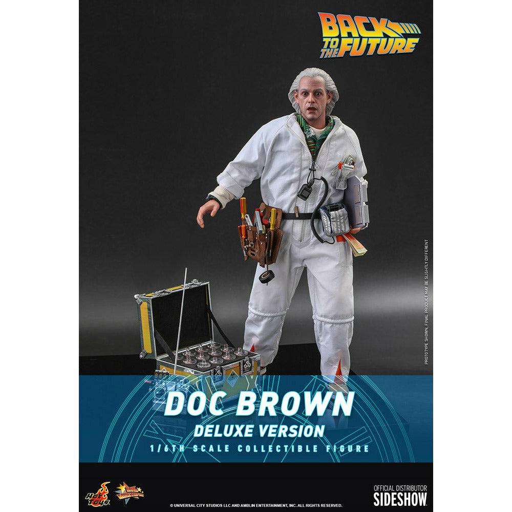 Hot Toys Back to the Future Doc Brown (Deluxe Version) 1:6 Scale Collectible Figure with bonus Plutonium case (ONLINE ORDER ONLY)