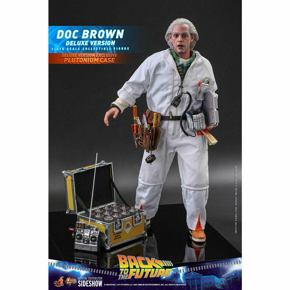 Hot Toys Back to the Future Doc Brown (Deluxe Version) 1:6 Scale Collectible Figure with bonus Plutonium case (ONLINE ORDER ONLY)