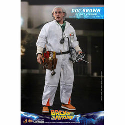 Hot Toys Back to the Future Doc Brown (Deluxe Version) 1:6 Scale Collectible Figure with bonus Plutonium case (ONLINE ORDER ONLY)