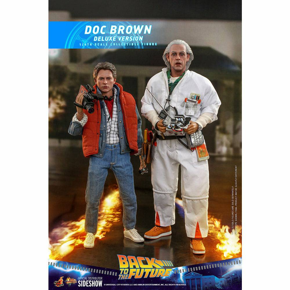 Hot Toys Back to the Future Doc Brown (Deluxe Version) 1:6 Scale Collectible Figure with bonus Plutonium case (ONLINE ORDER ONLY)
