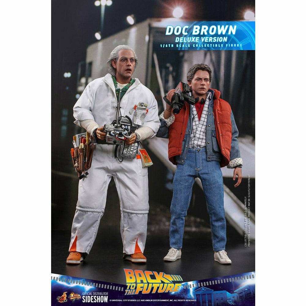 Hot Toys Back to the Future Doc Brown (Deluxe Version) 1:6 Scale Collectible Figure with bonus Plutonium case (ONLINE ORDER ONLY)