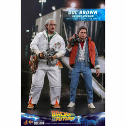 Hot Toys Back to the Future Doc Brown (Deluxe Version) 1:6 Scale Collectible Figure with bonus Plutonium case (ONLINE ORDER ONLY)