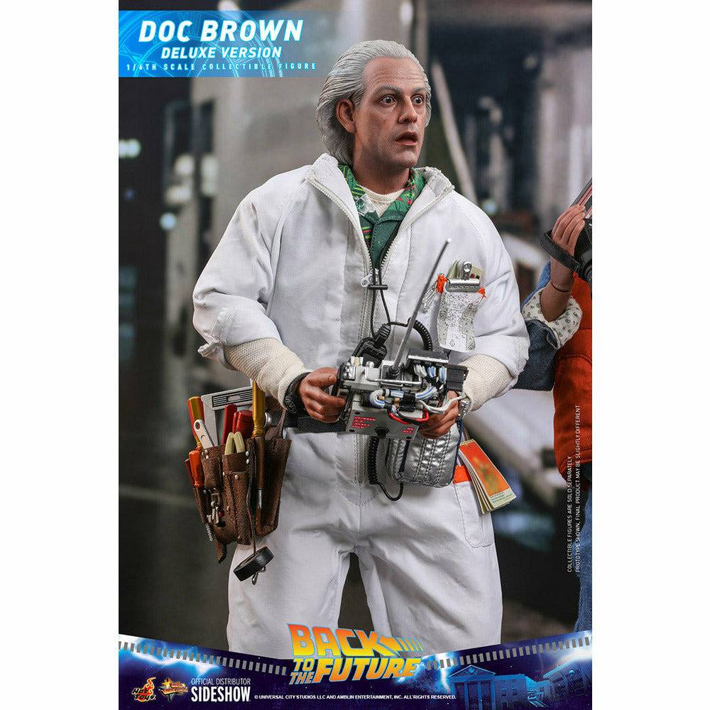 Hot Toys Back to the Future Doc Brown (Deluxe Version) 1:6 Scale Collectible Figure with bonus Plutonium case (ONLINE ORDER ONLY)