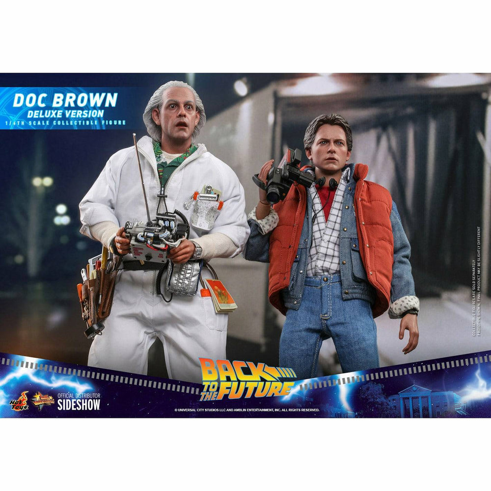 Hot Toys Back to the Future Doc Brown (Deluxe Version) 1:6 Scale Collectible Figure with bonus Plutonium case (ONLINE ORDER ONLY)