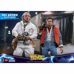 Hot Toys Back to the Future Doc Brown (Deluxe Version) 1:6 Scale Collectible Figure with bonus Plutonium case (ONLINE ORDER ONLY)