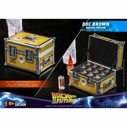 Hot Toys Back to the Future Doc Brown (Deluxe Version) 1:6 Scale Collectible Figure with bonus Plutonium case (ONLINE ORDER ONLY)