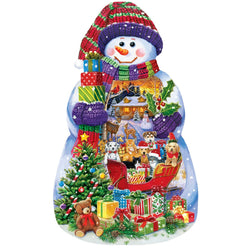Shapes - Snowman Spectacle Shaped 1000 Piece Jigsaw puzzle (ONLINE ORDER ONLY)