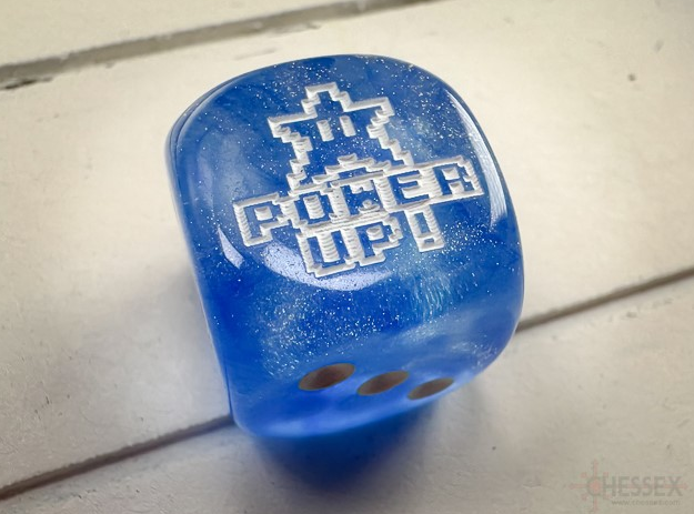 STAR Power Up! d6 (Dice colors are filled at random) | Pipped Dice 16mm (Online Only)