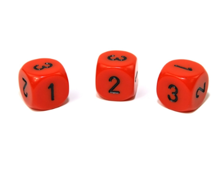 Opaque Orange/black 16mm d3 (d6 w/ 1-2-3 twice) Orange/black (SOLD PER PIECE) (Online Only)
