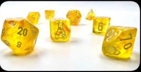 Borealis® Polyhedral Canary/white Luminary™ 7-Die Set (with bonus die) (Online Only)