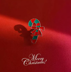 6-Pack Christmas Lapel Pin Set | Santa, Christmas Tree, Stocking, Deer, Snowflake, Festive Cane (Online Only)