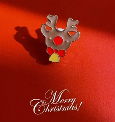 6-Pack Christmas Lapel Pin Set | Santa, Christmas Tree, Stocking, Deer, Snowflake, Festive Cane (Online Only)