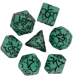 Jade Crackle Nexus: 7-Dice RPG Set (Online Only)