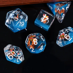 The Enchanted Kitty Cat Dice Set | 7-Dice DND Feline Themed Dice (Online Only)