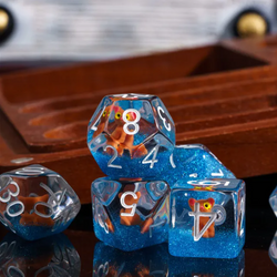 The Enchanted Kitty Cat Dice Set | 7-Dice DND Feline Themed Dice (Online Only)