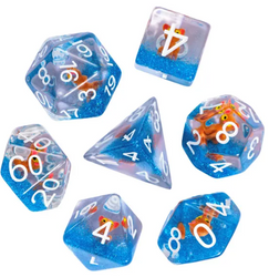 The Enchanted Kitty Cat Dice Set | 7-Dice DND Feline Themed Dice (Online Only)