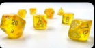 Borealis® Polyhedral Canary/white Luminary™ 7-Die Set (with bonus die) (Online Only)