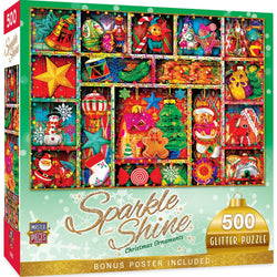 Sparkle & Shine - Christmas Ornaments 500 Piece Glitter Jigsaw Puzzle (ONLINE ORDER ONLY)