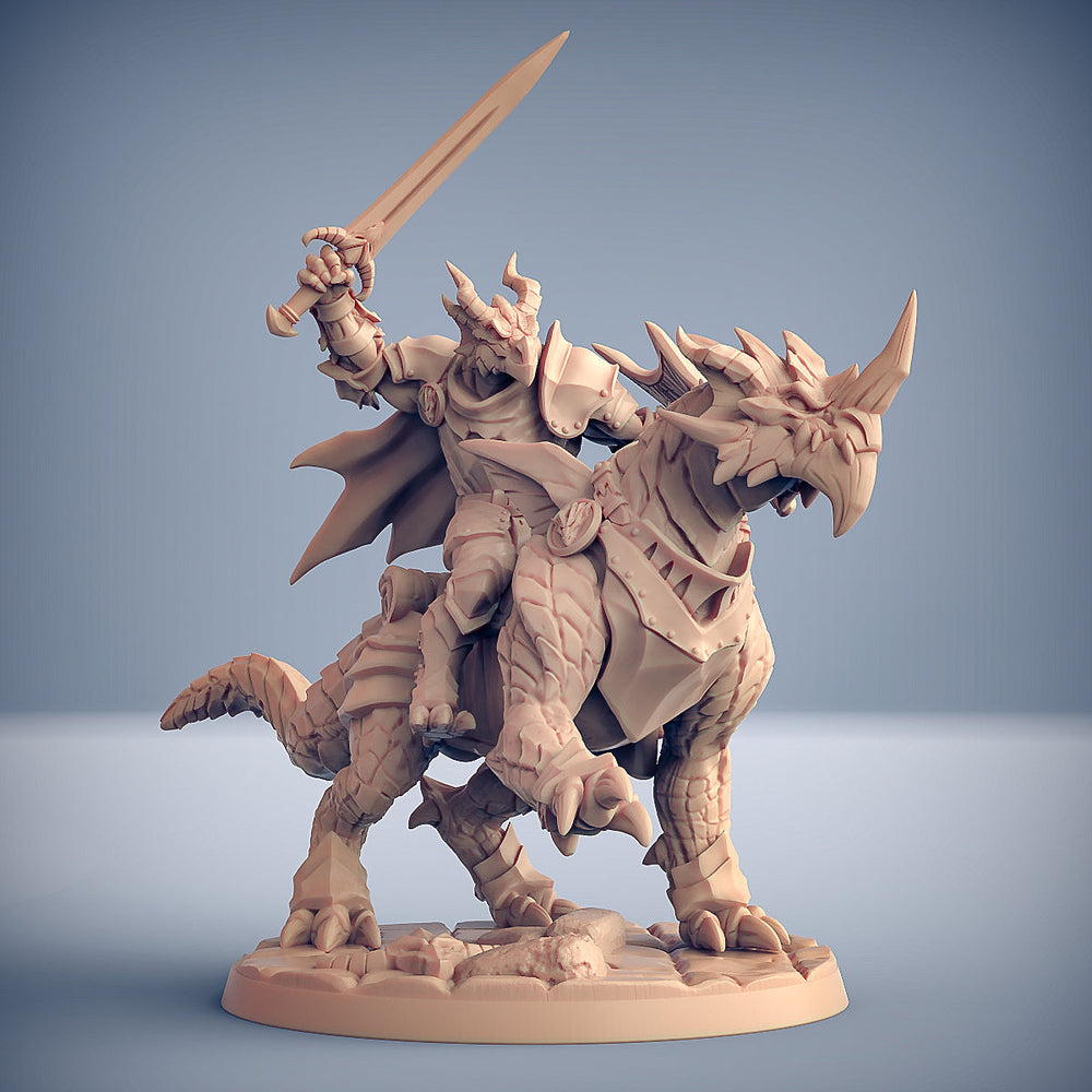 3D Printed Artisan Guild Dragonling Knight The Dragonguard 28mm 32mm (Online Only)