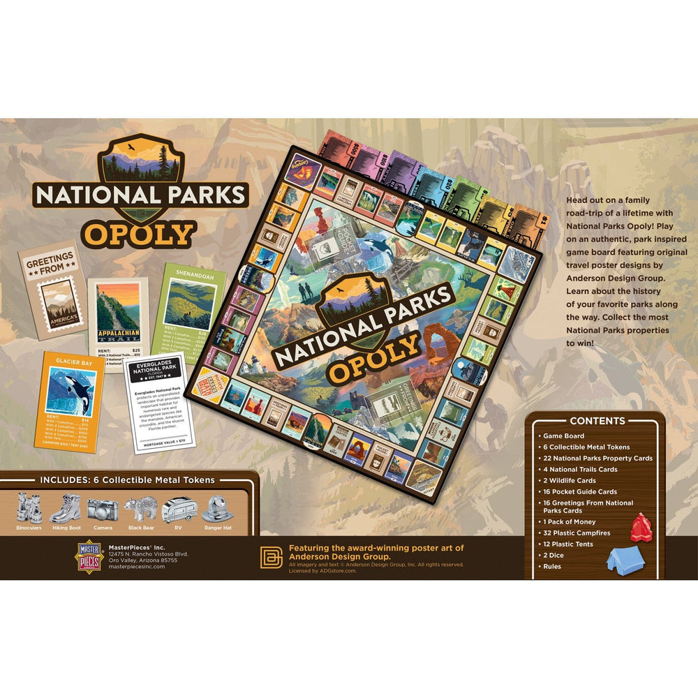 National Parks Opoly Board Game