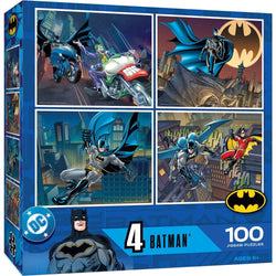 Batman 100 Piece Jigsaw Puzzles 4-Pack
