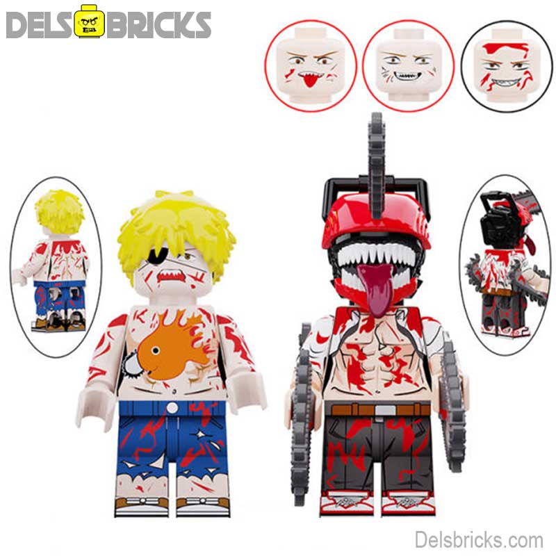 Chainsaw Man Denji set of 2 Lego Anime Minifigures (ONLINE ORDER ONLY)