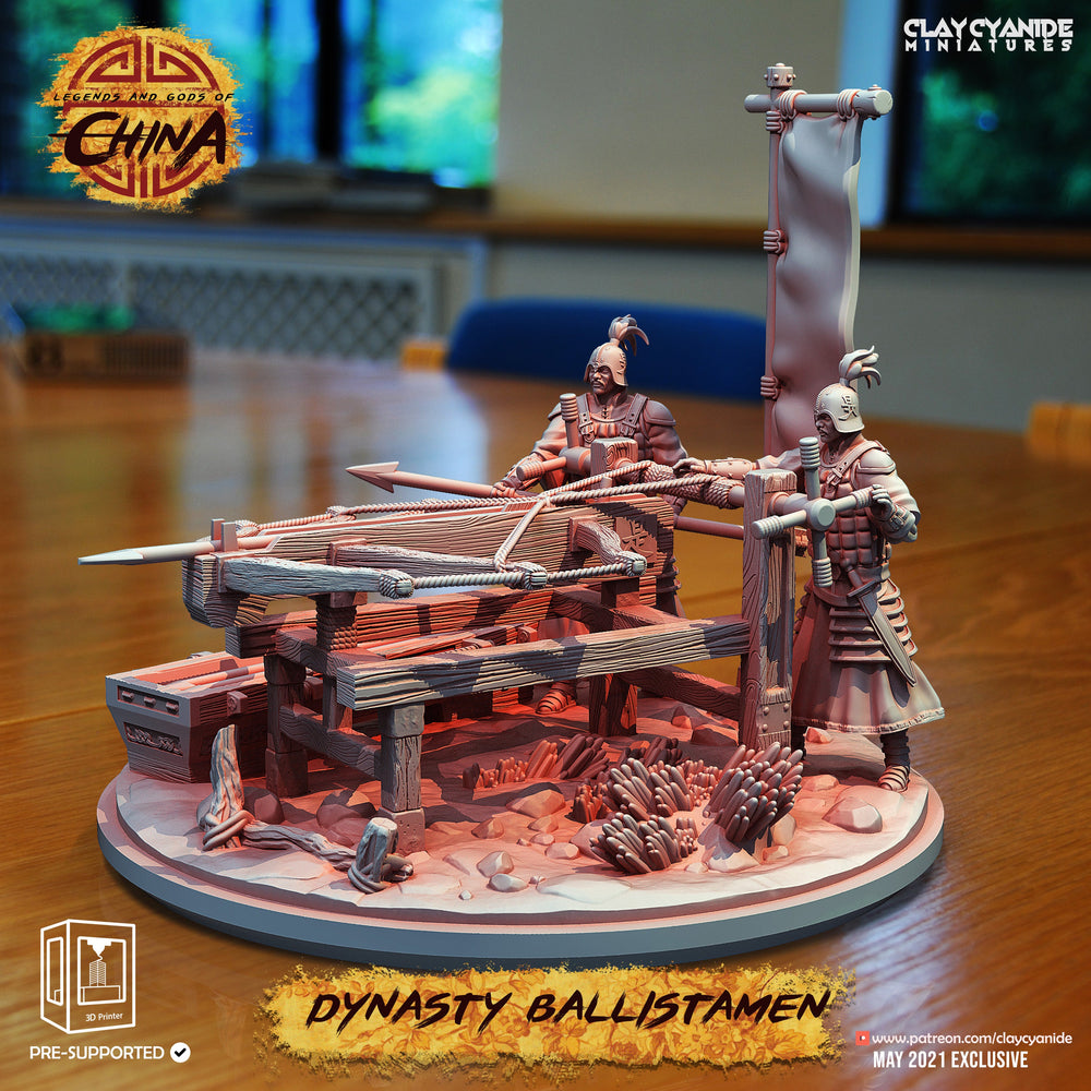 3D Printed Clay Cyanide Dynasty Ballistamen Legends and Gods Of China 28 32 mm D&D (Online Only)