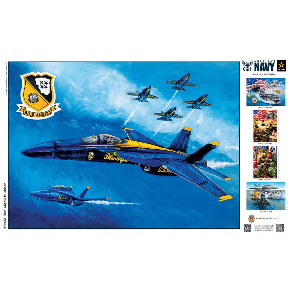 America's Navy - Blue Angels in Unison 1000 Piece Jigsaw Puzzle