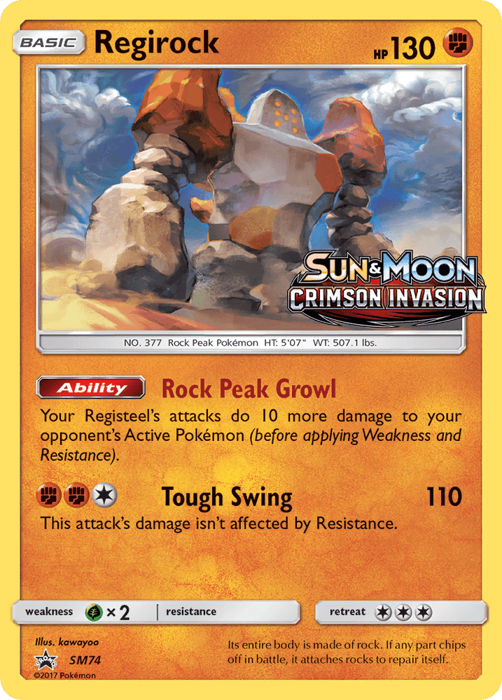 Regirock (SM74) [Sun & Moon: Black Star Promos] (Online Only)