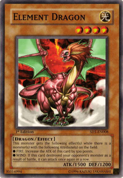 Element Dragon [SD1-EN008] Common (ONLINE ORDER ONLY)