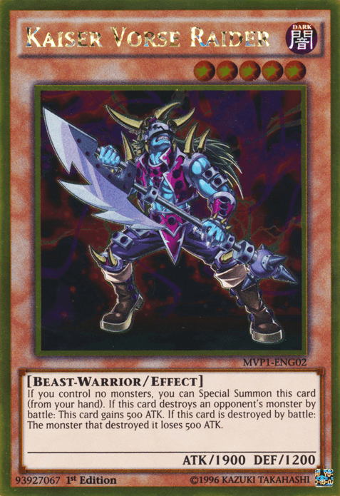 Kaiser Vorse Raider [MVP1-ENG02] Gold Rare (ONLINE ORDER ONLY)