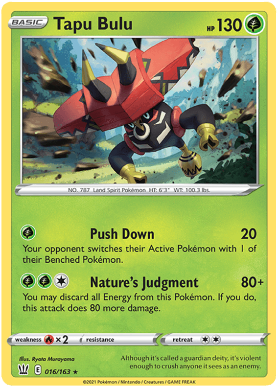 Tapu Bulu (016/163) [Sword & Shield: Battle Styles] (Online Only)