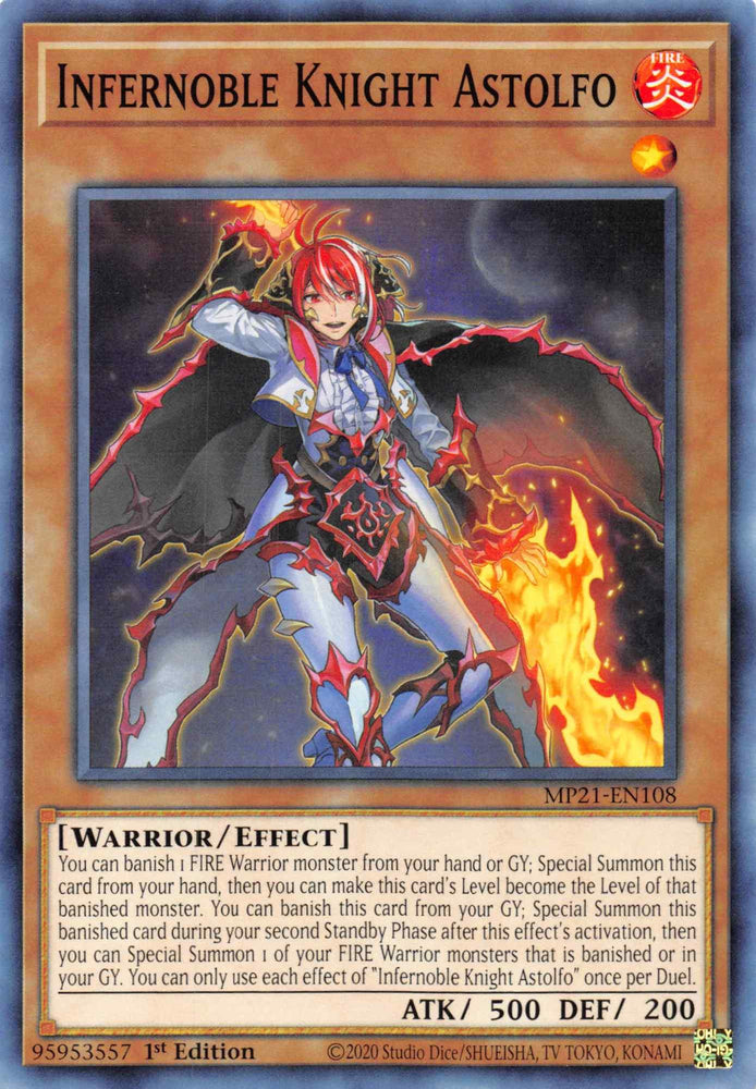 Infernoble Knight Astolfo [MP21-EN108] Common (ONLINE ORDER ONLY)