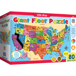 Explorer - USA Map 80 Piece Floor Jigsaw Puzzle