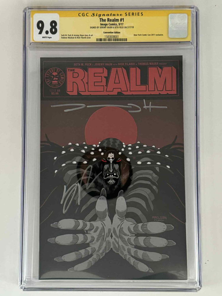 [Double Signed by Jeremy Haun | Seth Peck] The Realm #1 CGC 9.8 Yellow Label Andrew Maclean | Nick Filardi Exclusive Var (ONLINE ORDER ONLY)