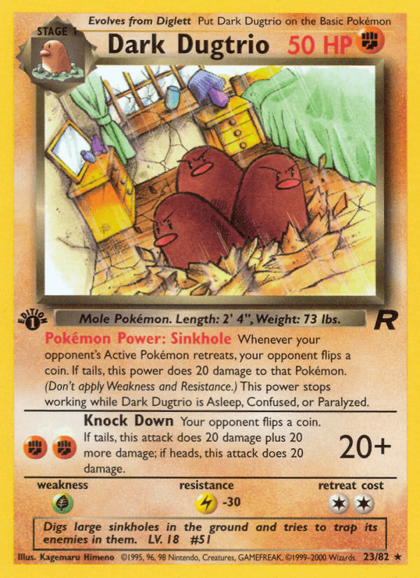 Dark Dugtrio (23/82) [Team Rocket 1st Edition] (Online Only)