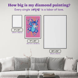 Diamond Art Club – Retro Stitch Licensed Disney Diamond Painting (Round Drill, 17" x 25") (ONLINE ORDER ONLY)