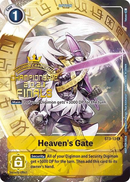 Heaven's Gate [ST3-13] (2021 Championship Finals Tamer's Evolution Pack) [Starter Deck: Heaven's Yellow Promos] (ONLINE ORDER ONLY)