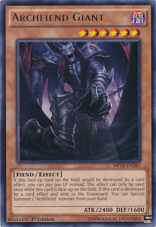 Archfiend Giant [MP14-EN181] Rare (ONLINE ORDER ONLY)
